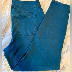 Maurics Teal Skinny Jeans for Women